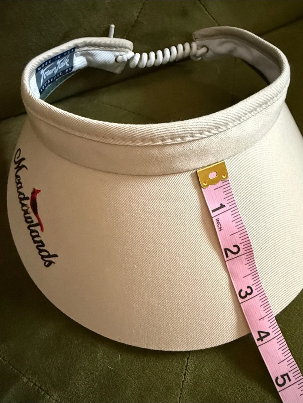 Meadowlands Embroidered Visor with Cardinal Logo